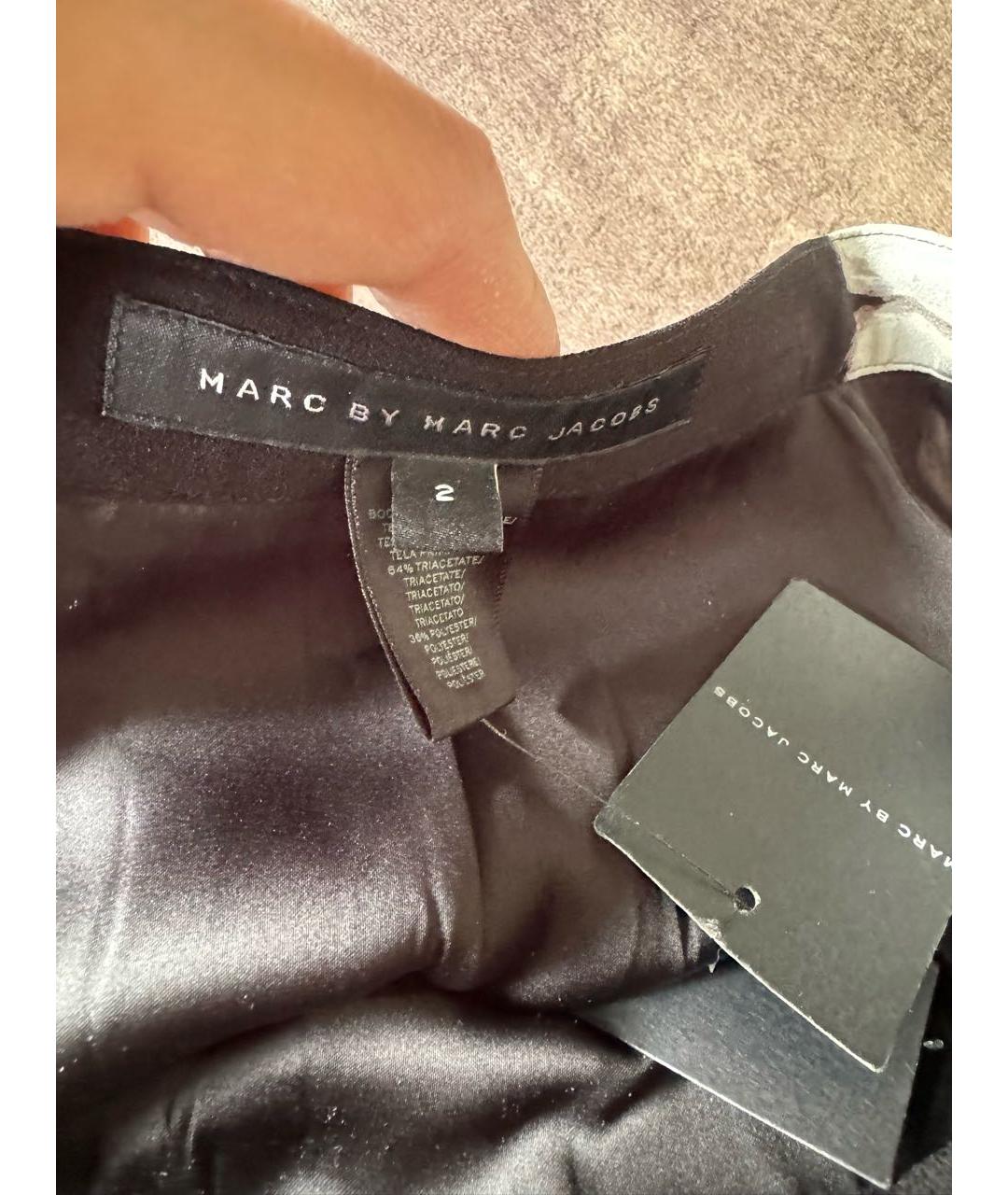MARC BY MARC JACOBS Черная вискозная юбка миди, фото 3