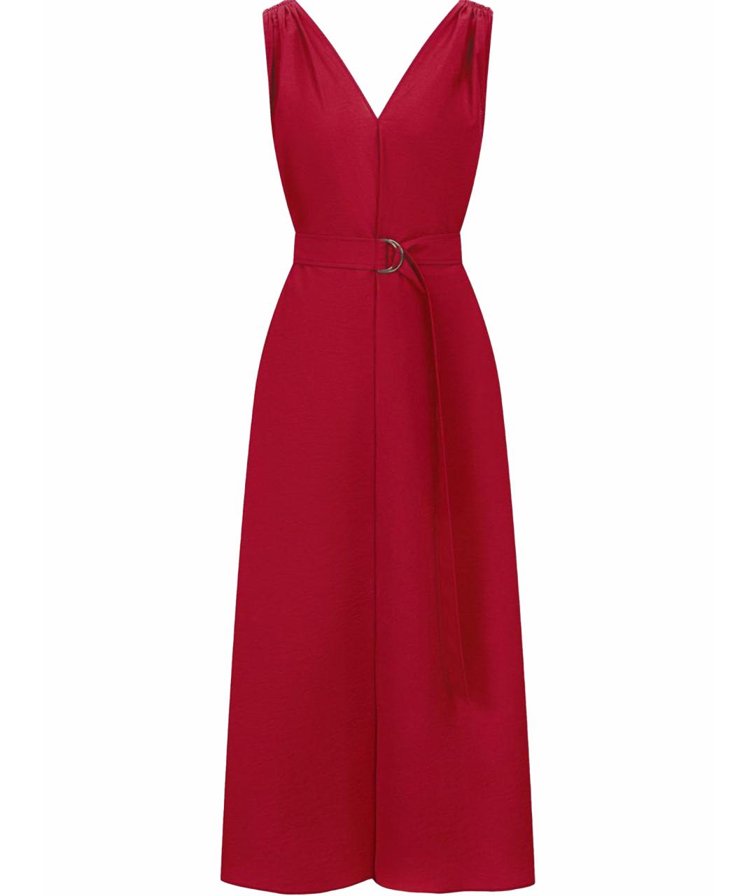 BRUNELLO CUCINELLI Красное хлопковое коктейльное платье, фото 1