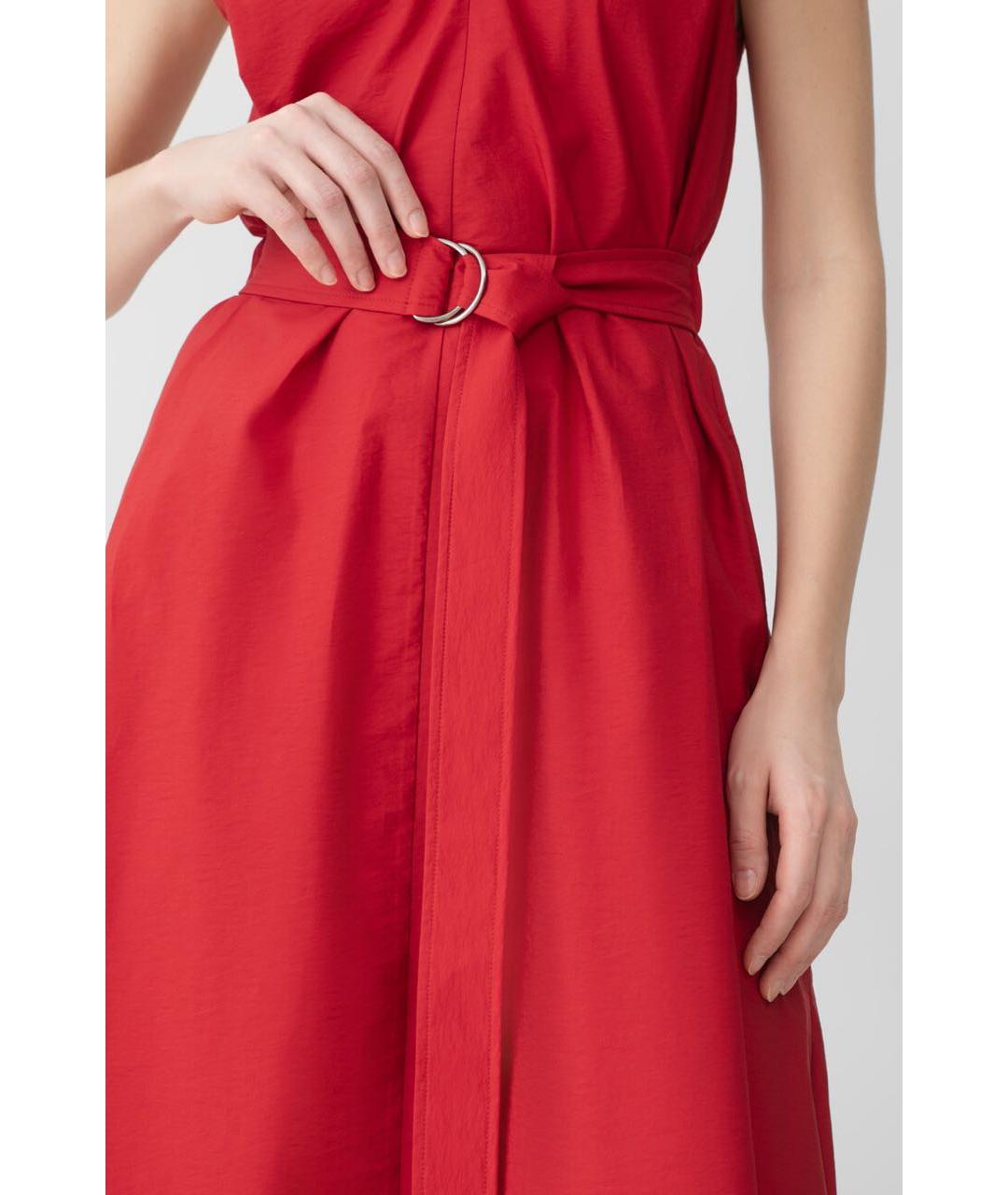 BRUNELLO CUCINELLI Красное хлопковое коктейльное платье, фото 5