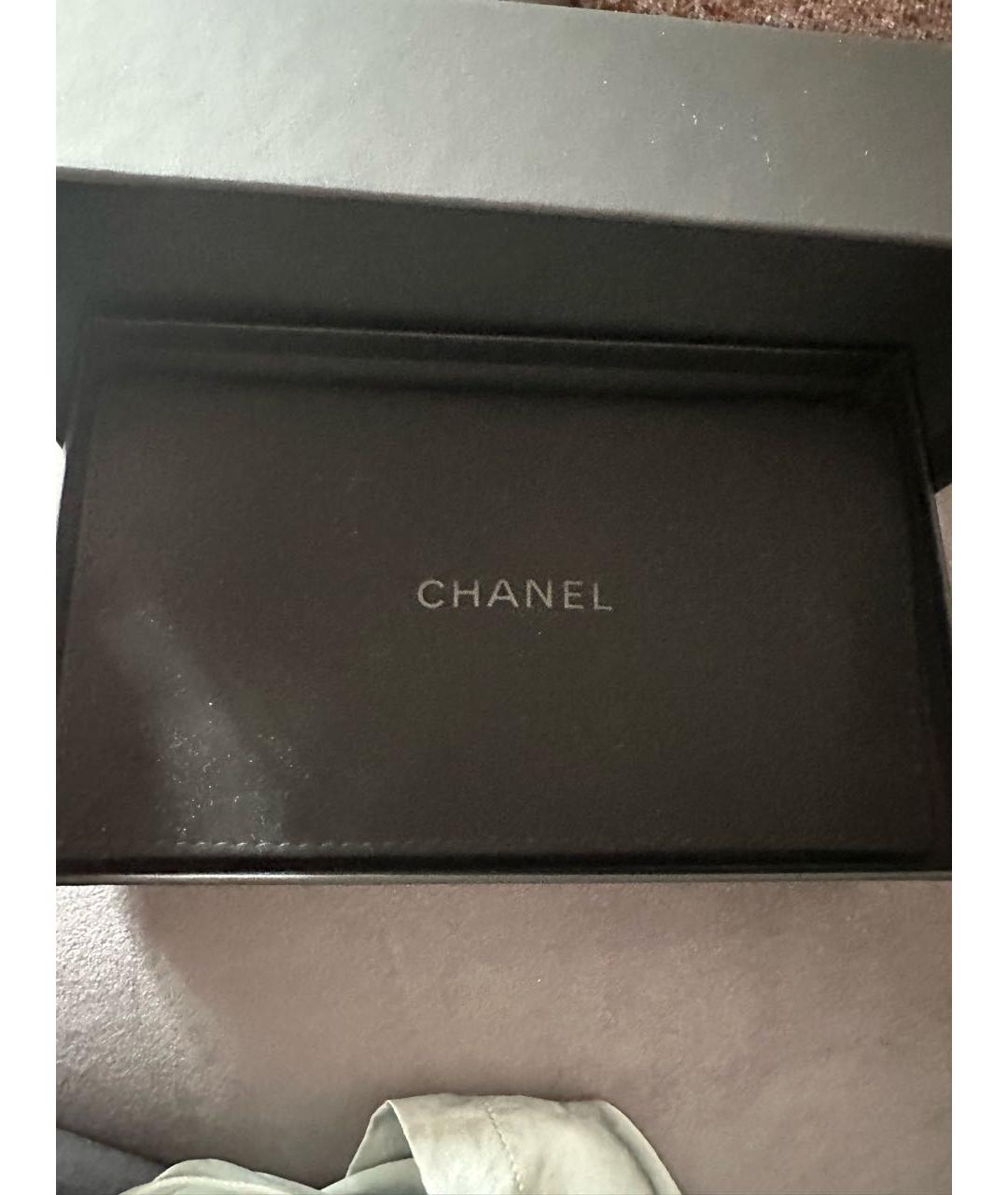 CHANEL Черный кожаный кошелек, фото 3