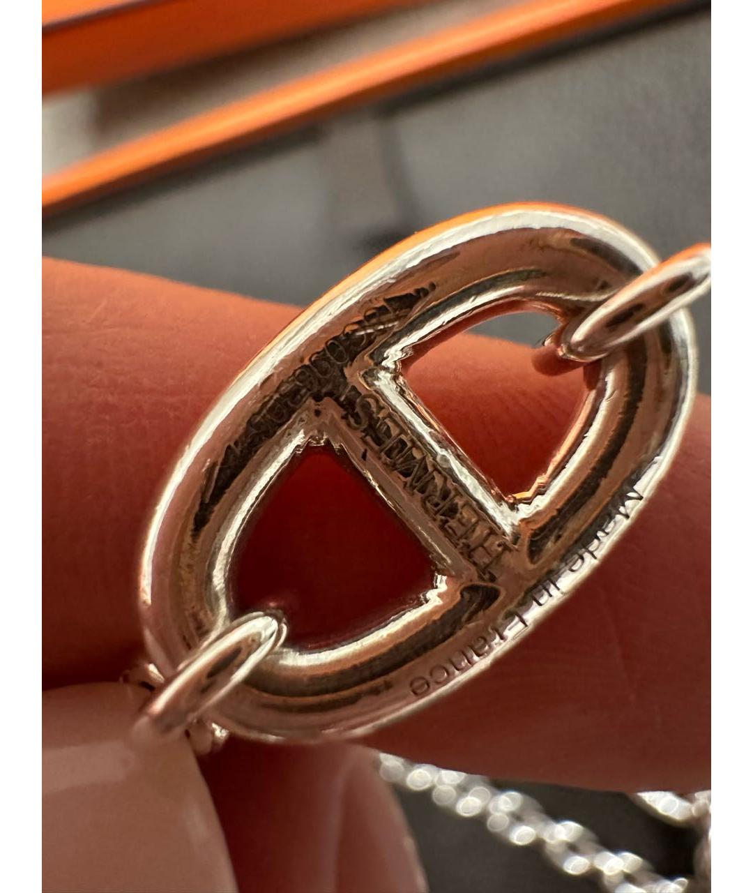HERMES Серебряное серебряное колье, фото 5