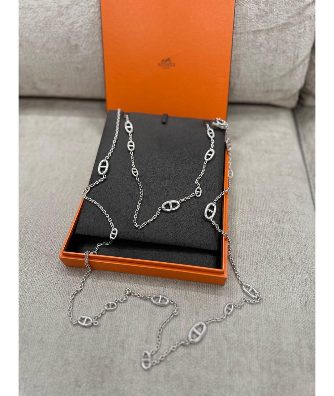HERMES Серебряное серебряное колье, фото 3