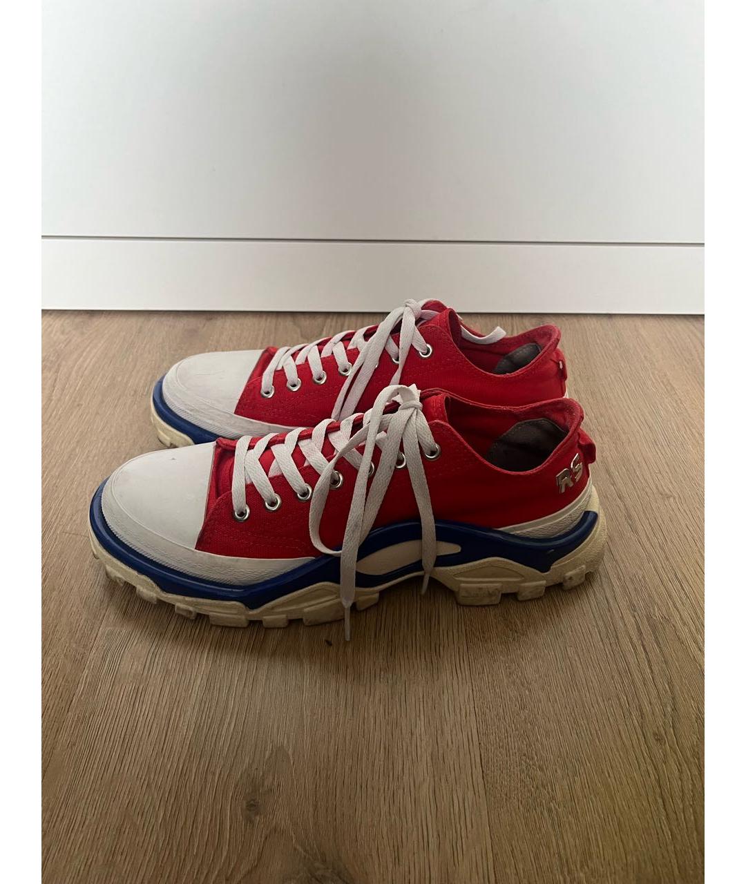 ADIDAS X RAF SIMONS Красные низкие кроссовки / кеды, фото 2