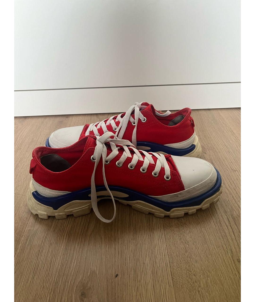 ADIDAS X RAF SIMONS Красные низкие кроссовки / кеды, фото 4