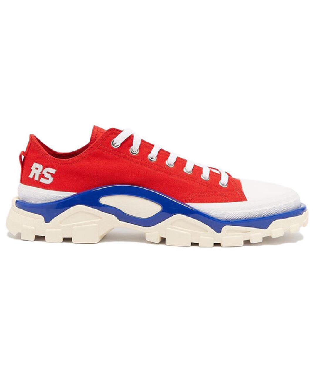 ADIDAS X RAF SIMONS Красные низкие кроссовки / кеды, фото 1