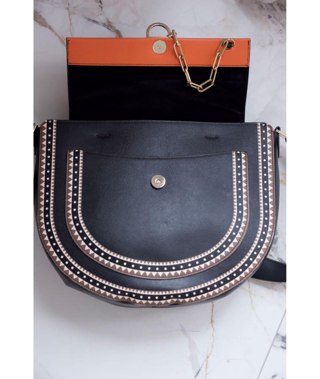 FURLA Черная кожаная сумка с короткими ручками, фото 8