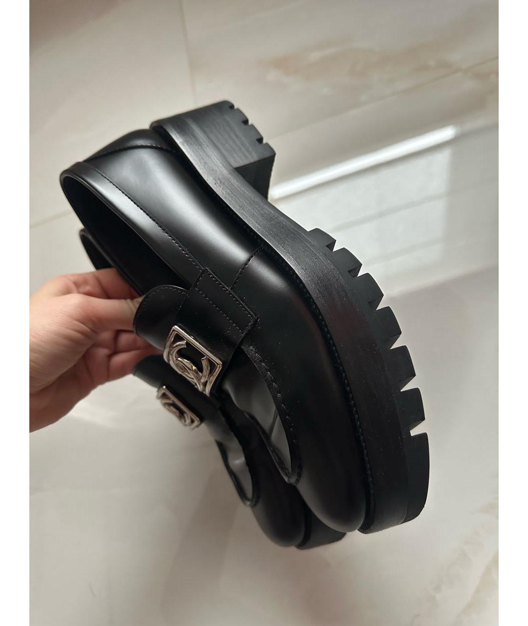 CHANEL Черные кожаные лоферы, фото 4