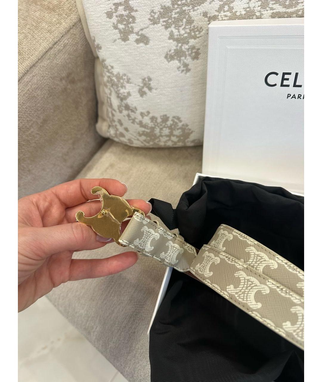 CELINE Бежевый ремень, фото 2