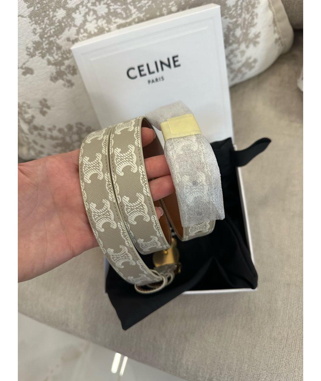 CELINE Бежевый ремень, фото 3