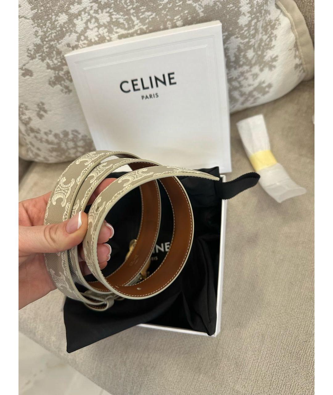 CELINE Бежевый ремень, фото 4