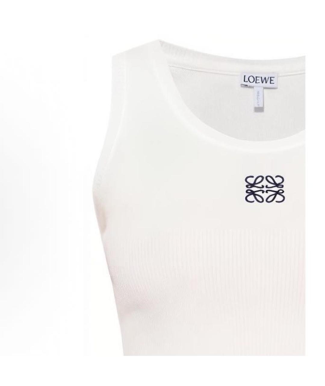 LOEWE Белая хлопковая майка, фото 3
