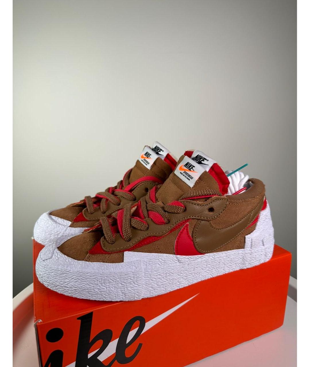 NIKE Коричневые замшевые кеды, фото 3