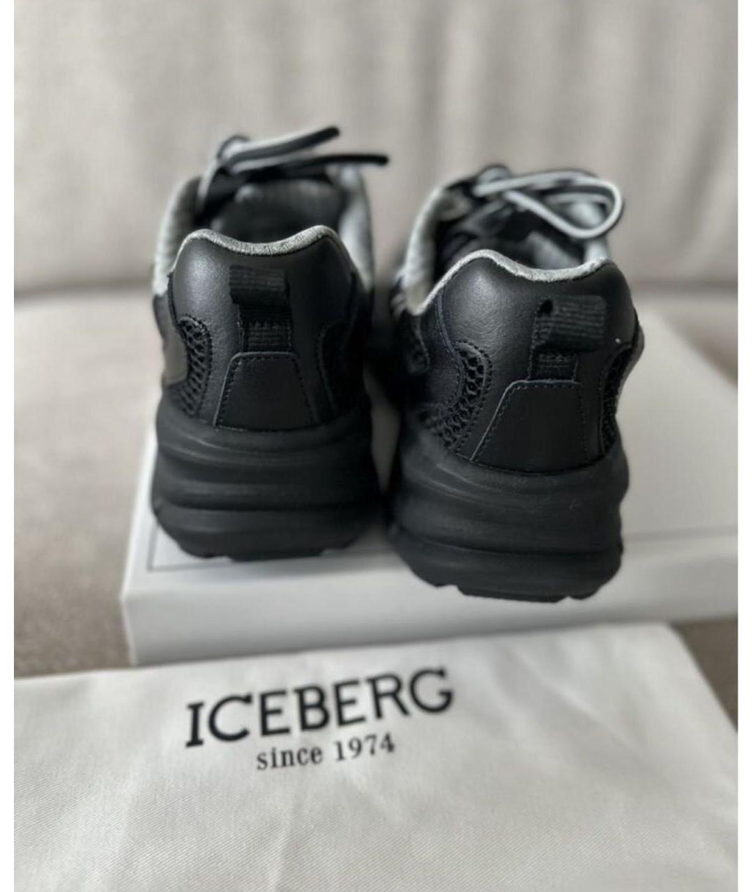 ICEBERG Черные текстильные кроссовки, фото 4
