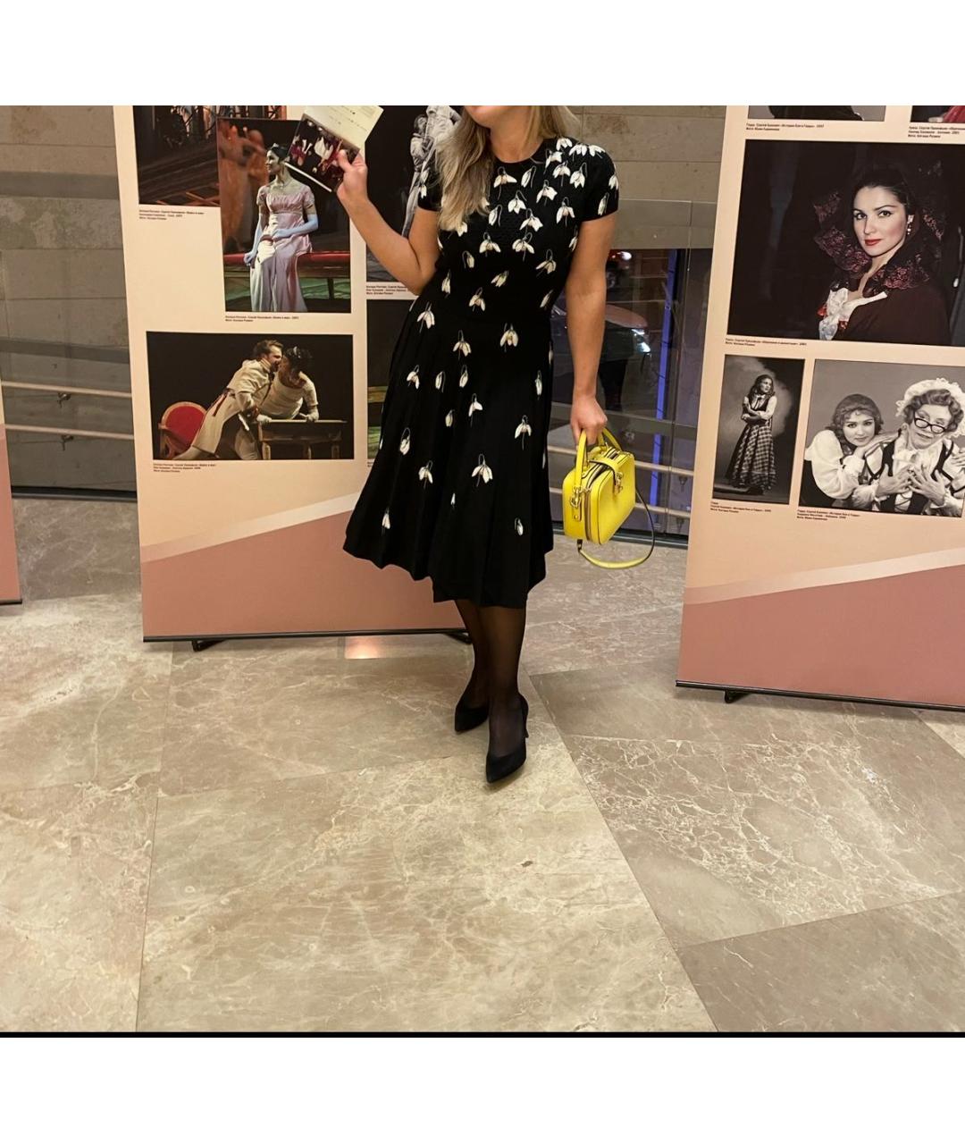 VALENTINO Черное шерстяное повседневное платье, фото 2