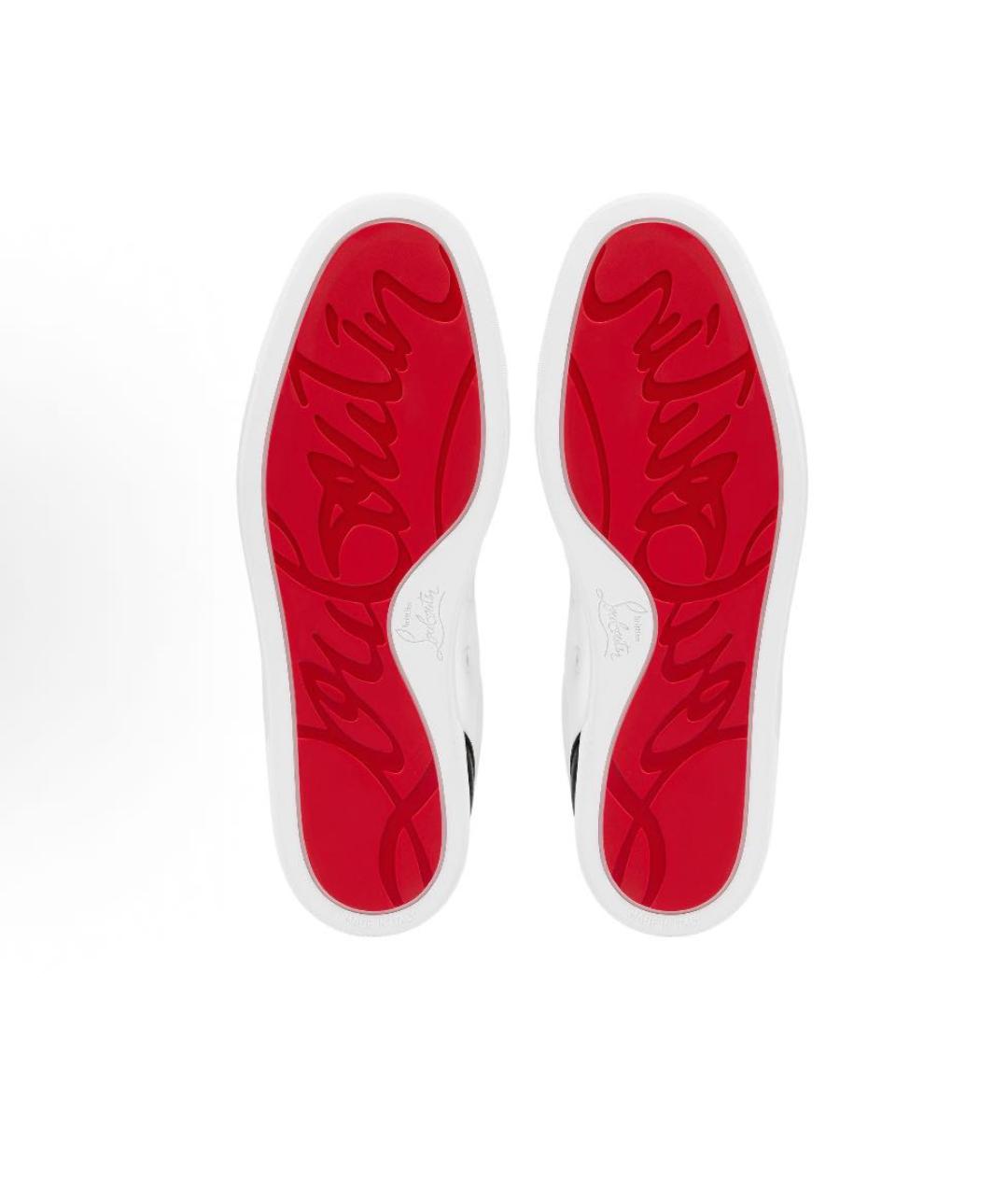 CHRISTIAN LOUBOUTIN Белые кожаные низкие кроссовки / кеды, фото 6