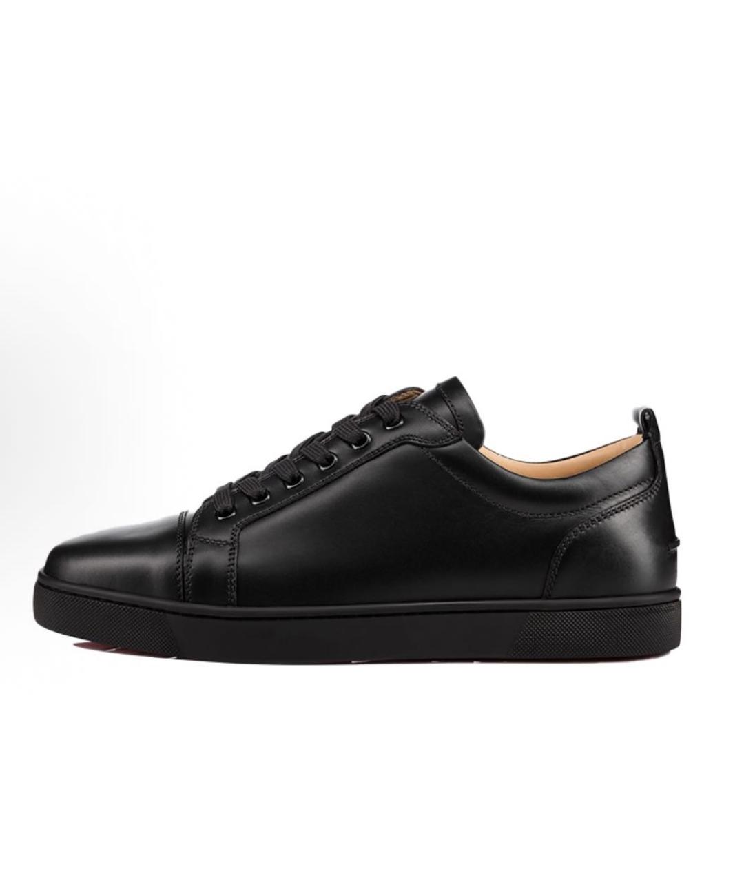 CHRISTIAN LOUBOUTIN Черные кожаные низкие кроссовки / кеды, фото 6