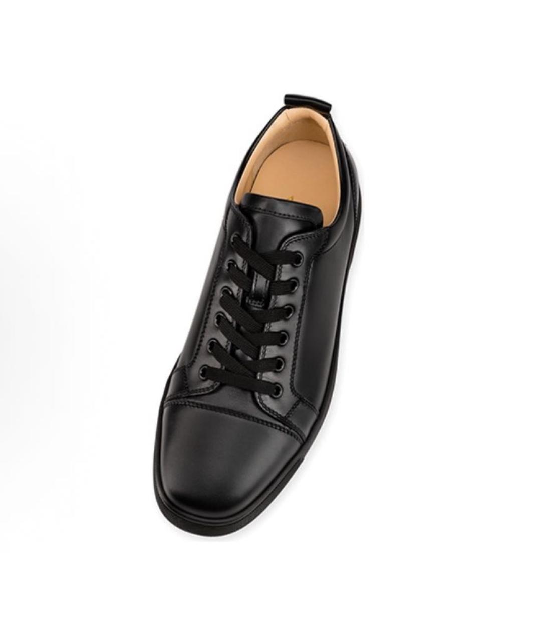 CHRISTIAN LOUBOUTIN Черные кожаные низкие кроссовки / кеды, фото 3