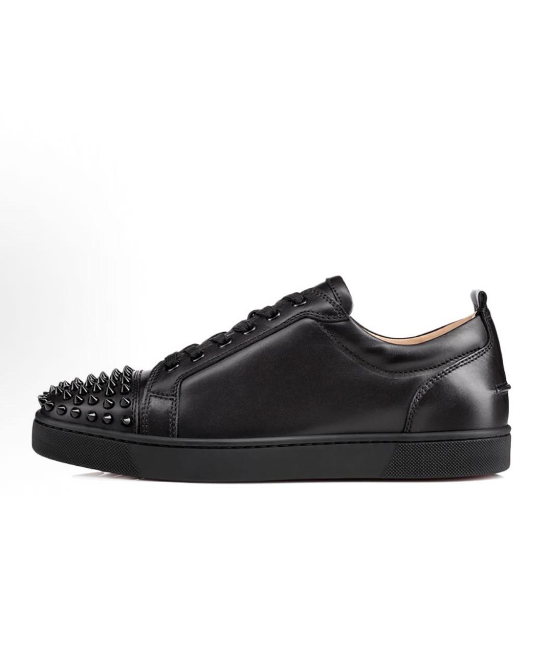 CHRISTIAN LOUBOUTIN Черные кожаные низкие кроссовки / кеды, фото 6