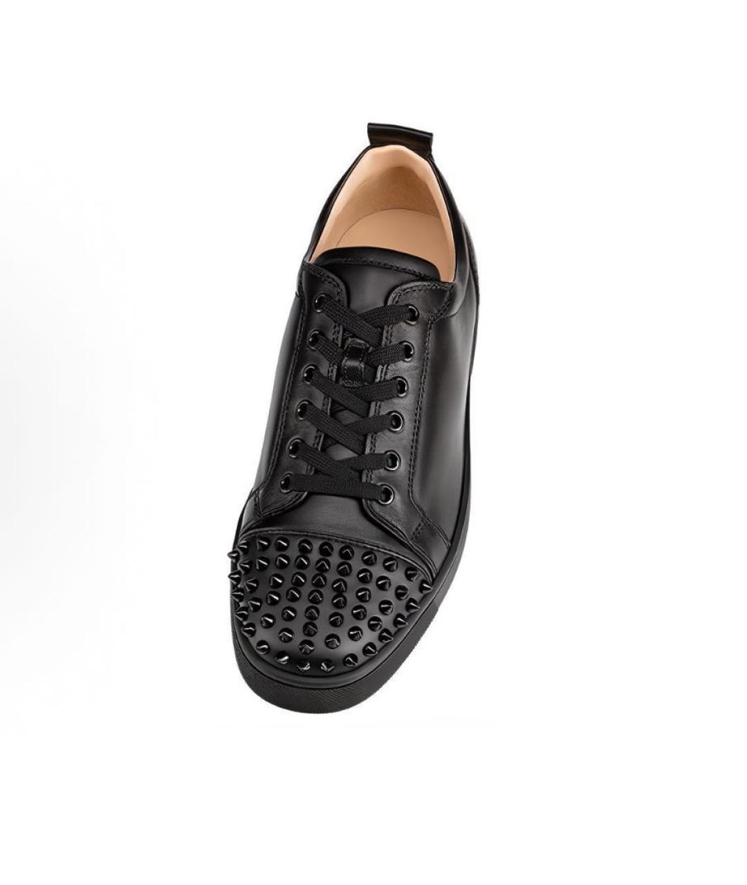 CHRISTIAN LOUBOUTIN Черные кожаные низкие кроссовки / кеды, фото 3