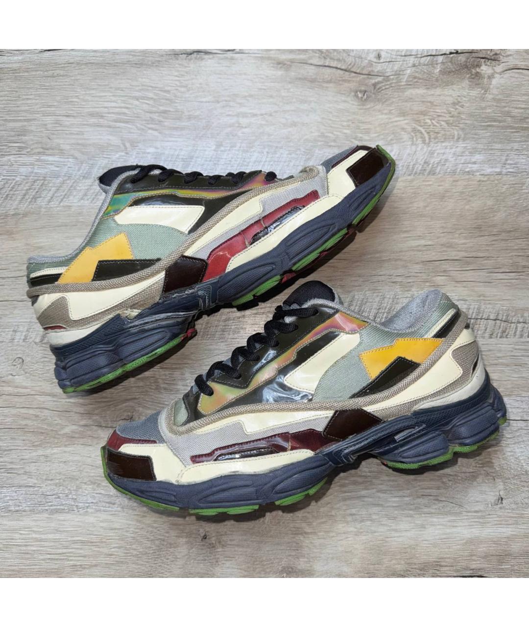 ADIDAS X RAF SIMONS Мульти кожаные низкие кроссовки / кеды, фото 2