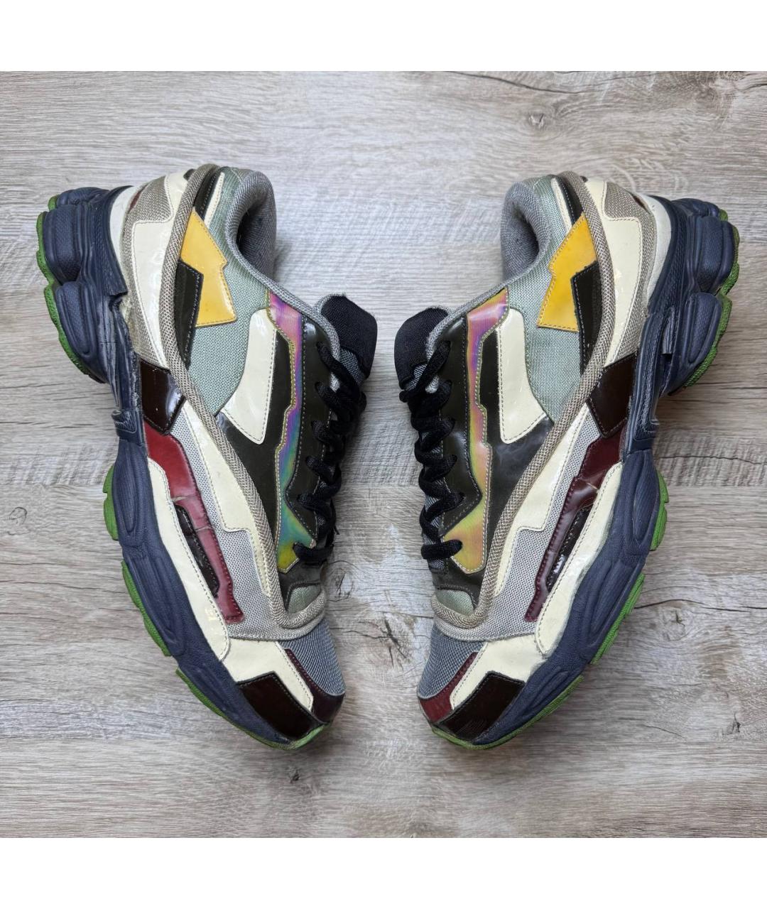 ADIDAS X RAF SIMONS Мульти кожаные низкие кроссовки / кеды, фото 9