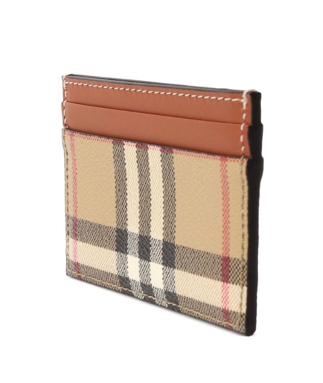 BURBERRY Коричневый кожаный кардхолдер, фото 2