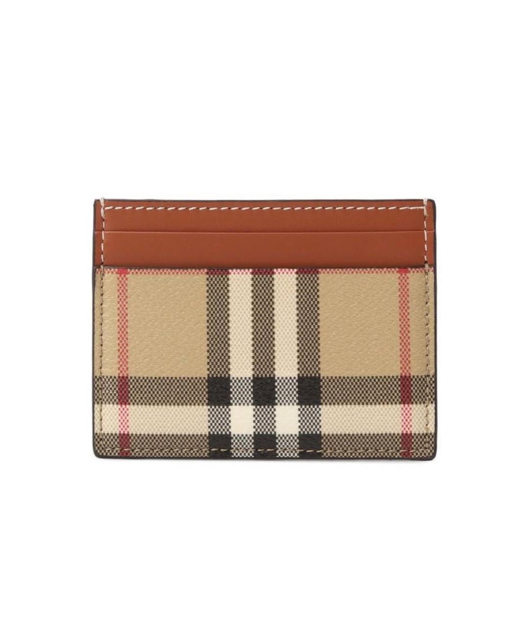 BURBERRY Коричневый кожаный кардхолдер, фото 1