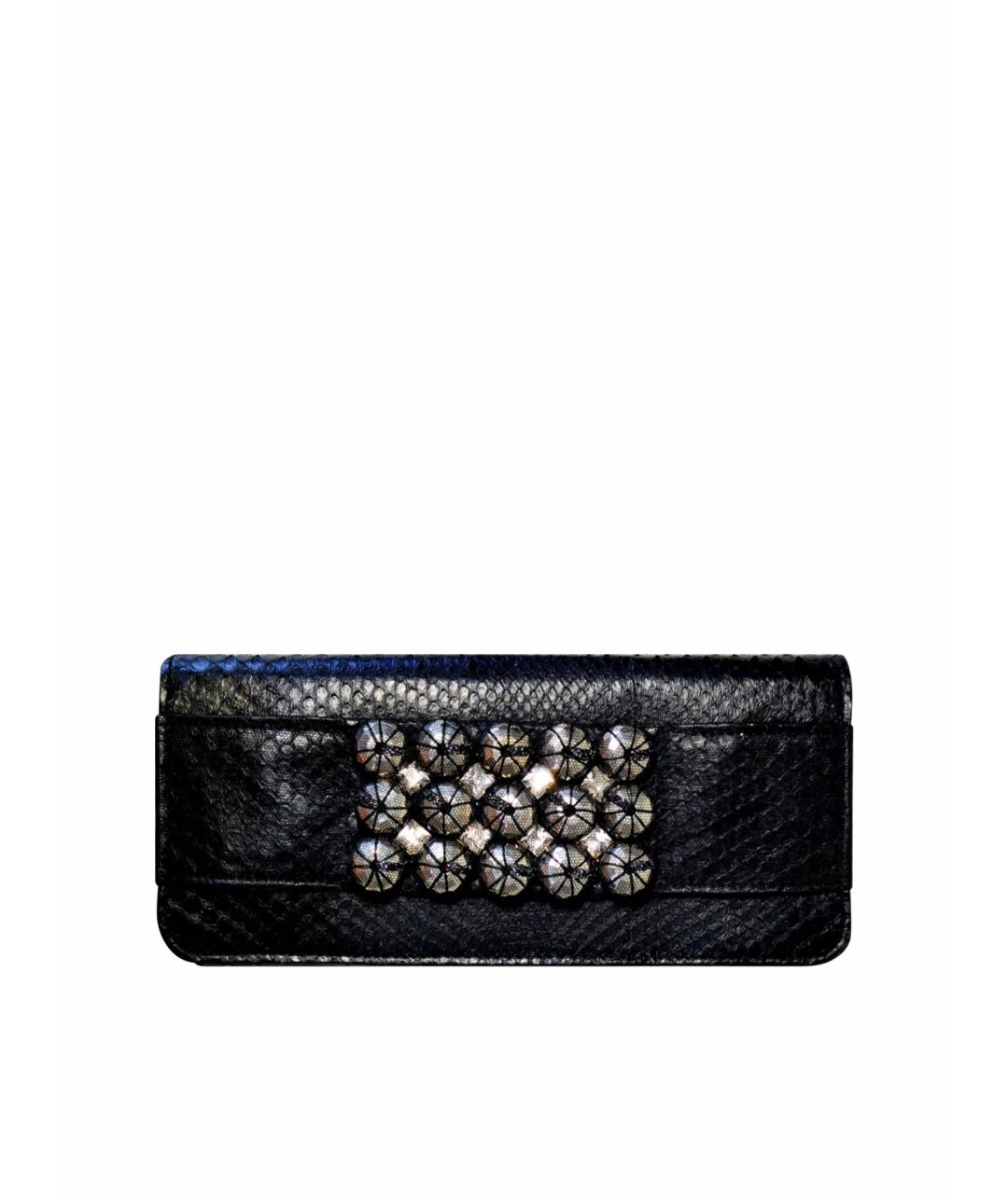 CHANEL Черный кошелек из экзотической кожи, фото 1