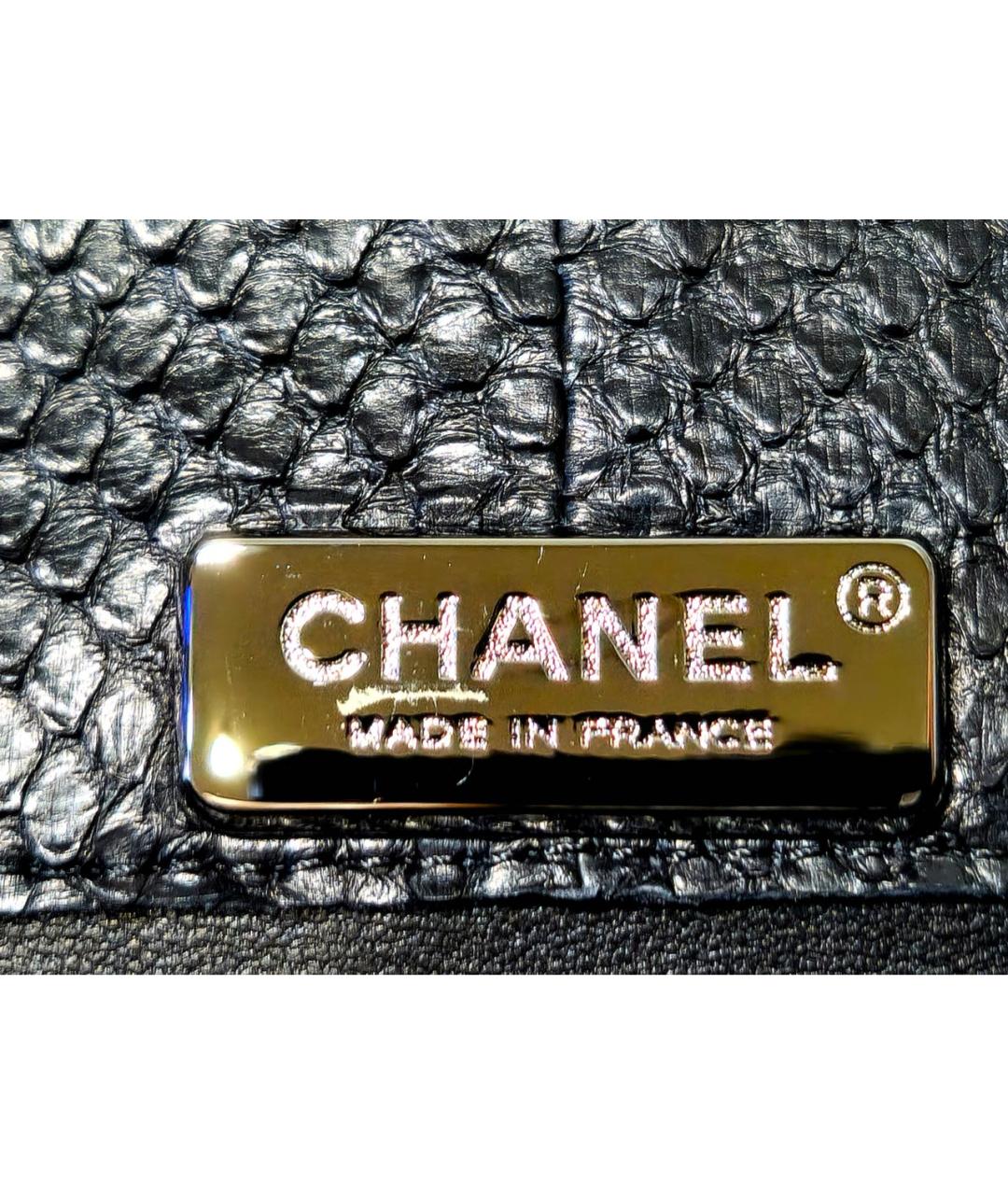 CHANEL Черный кошелек из экзотической кожи, фото 7