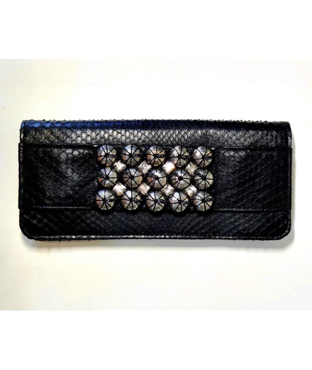 CHANEL Черный кошелек из экзотической кожи, фото 9
