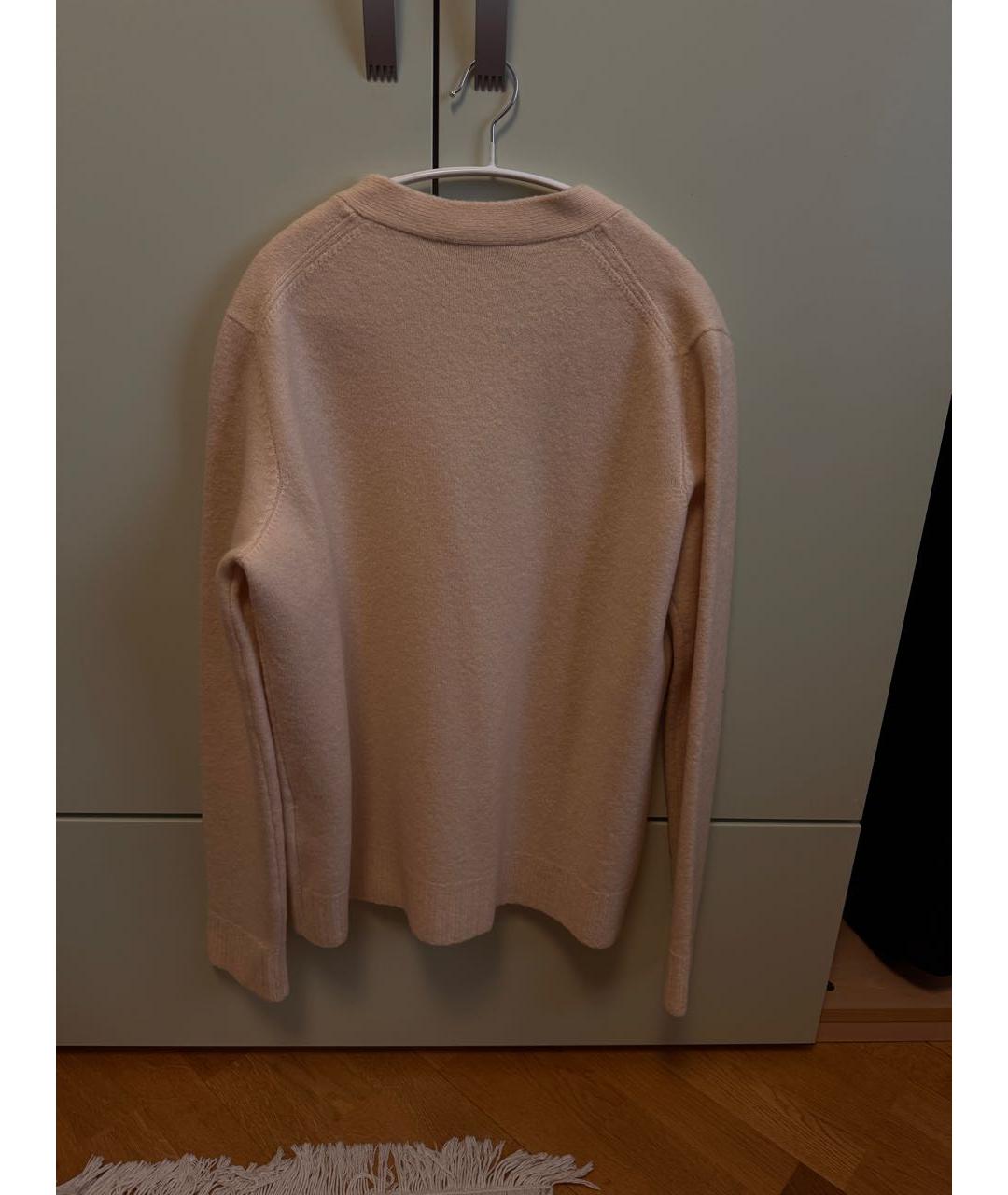 JIL SANDER Бежевый шерстяной кардиган, фото 2