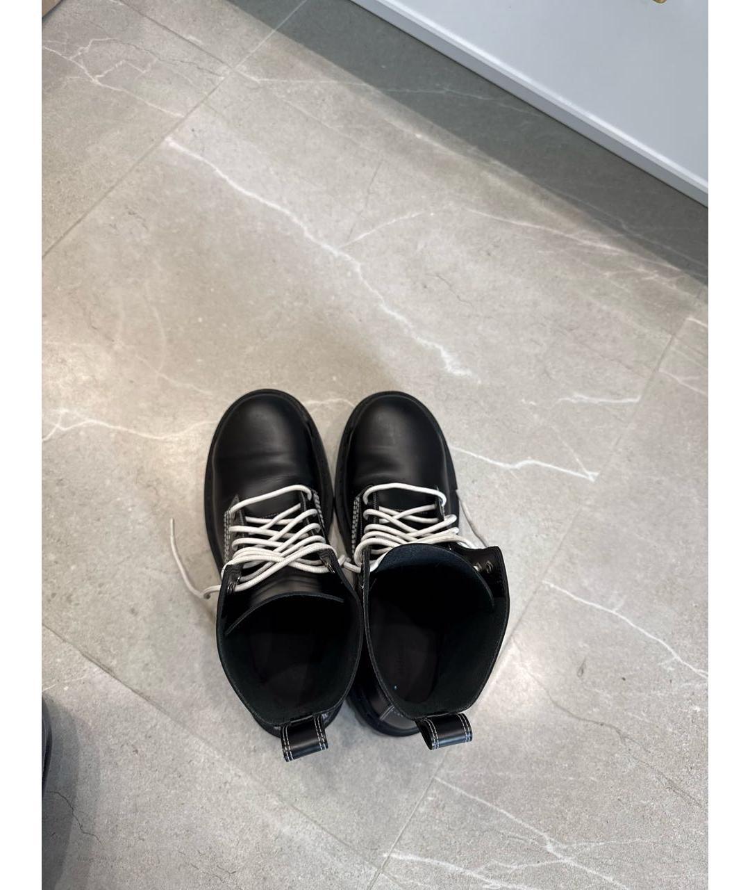 BALENCIAGA Черные кожаные ботинки, фото 3