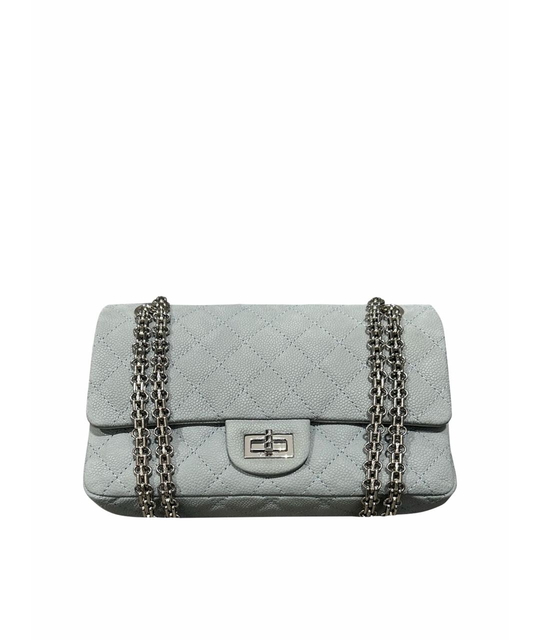 CHANEL Голубая кожаная сумка через плечо, фото 1