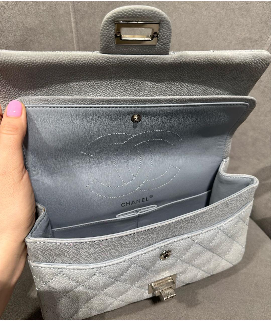 CHANEL Голубая кожаная сумка через плечо, фото 4