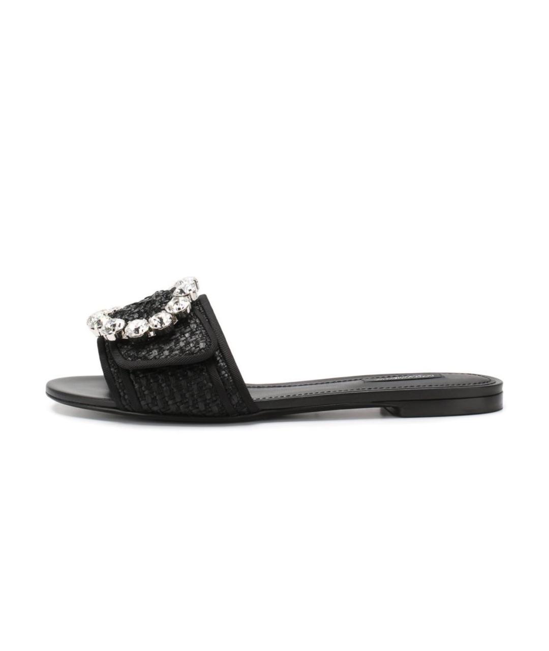 DOLCE&GABBANA Черные шлепанцы, фото 9