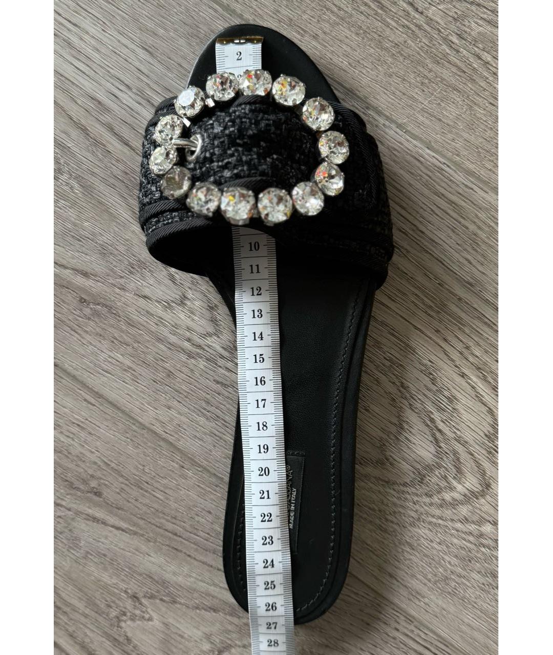 DOLCE&GABBANA Черные шлепанцы, фото 8