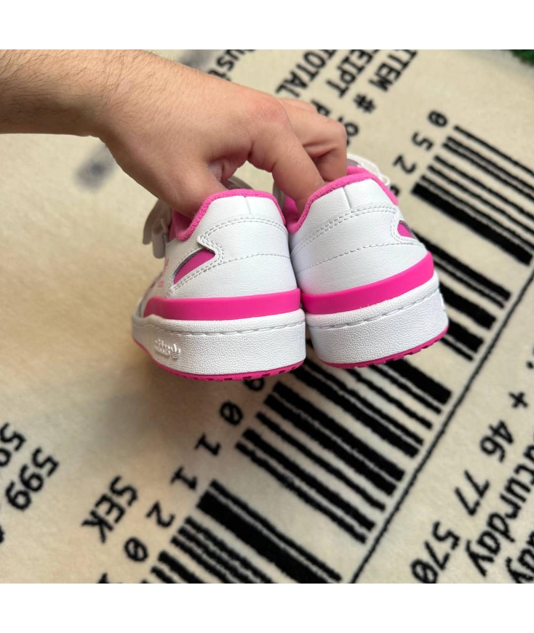 ADIDAS Фуксия кожаные кроссовки, фото 4