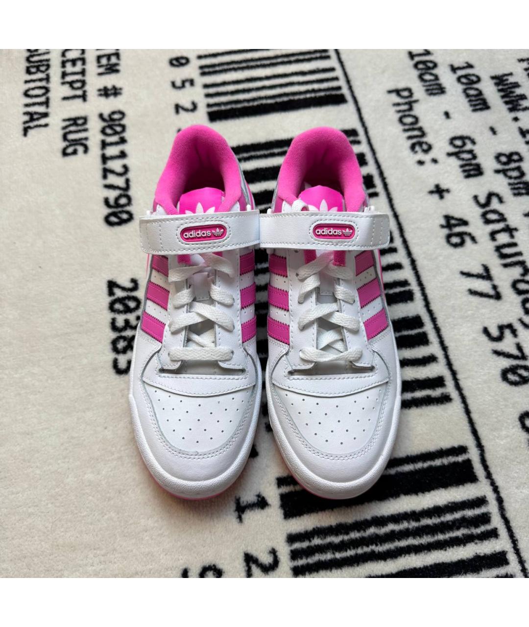 ADIDAS Фуксия кожаные кроссовки, фото 2