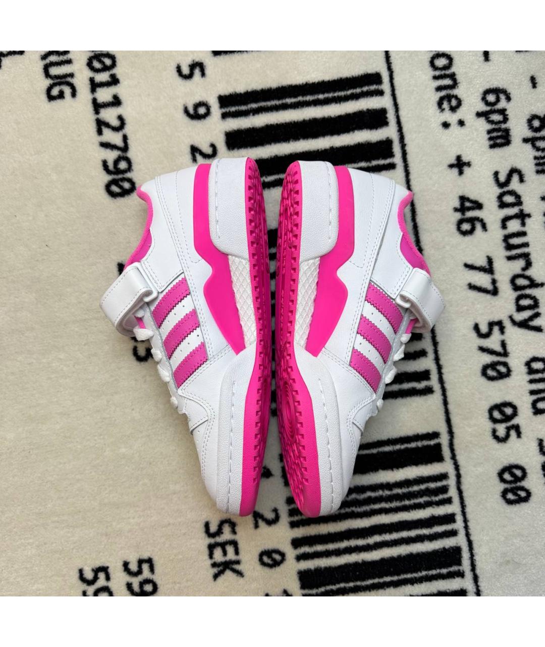 ADIDAS Фуксия кожаные кроссовки, фото 3