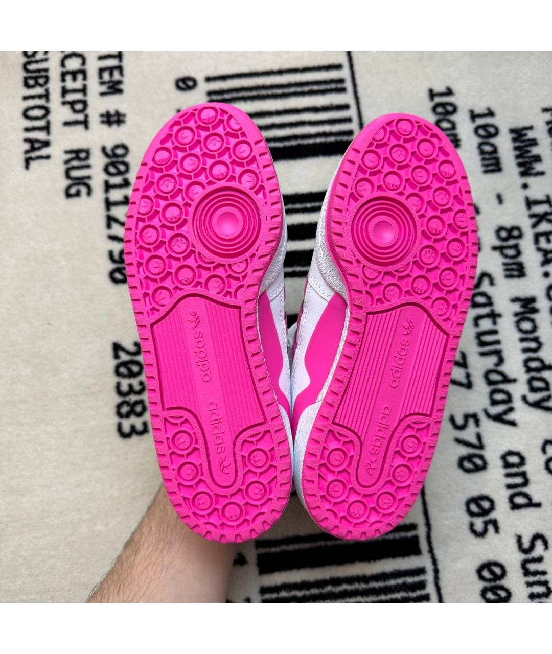 ADIDAS Фуксия кожаные кроссовки, фото 5