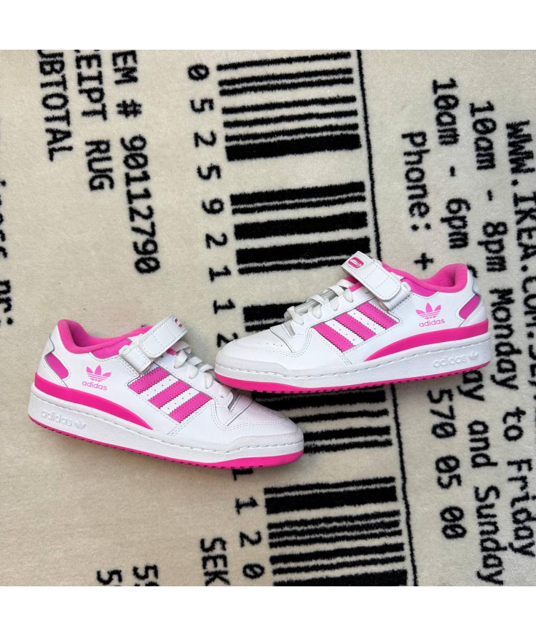 ADIDAS Фуксия кожаные кроссовки, фото 6
