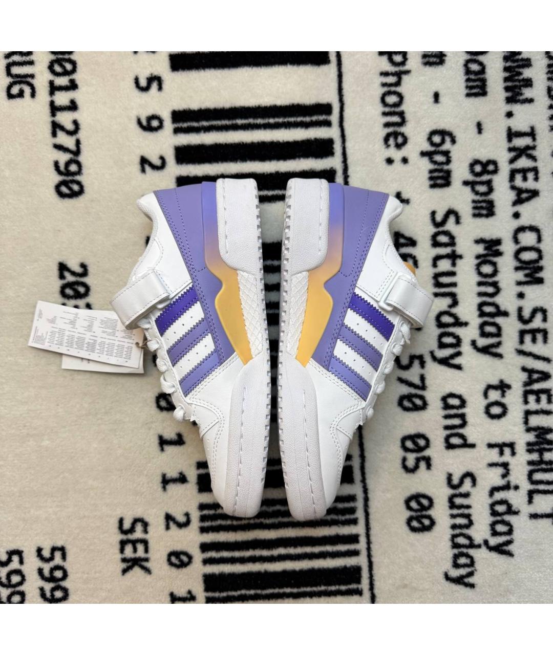 ADIDAS Белые кожаные кроссовки, фото 3