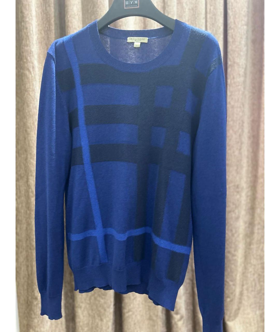 BURBERRY Синий кашемировый джемпер / свитер, фото 9