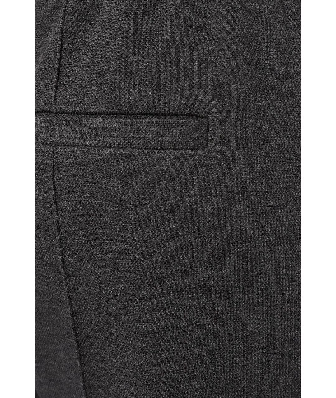 BRUNELLO CUCINELLI Антрацитовые хлопковые спортивные брюки и шорты, фото 4