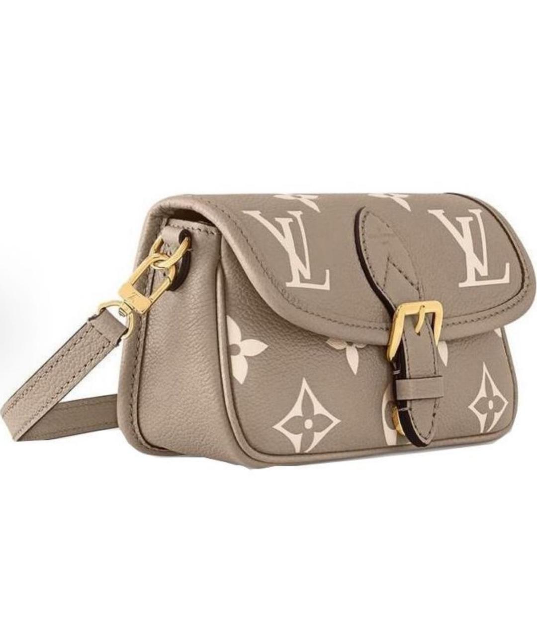 LOUIS VUITTON Бежевая кожаная сумка с короткими ручками, фото 2