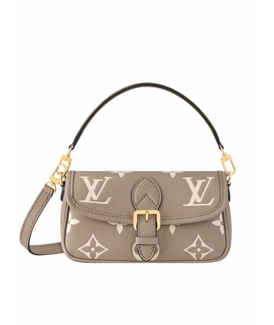 LOUIS VUITTON Бежевая кожаная сумка с короткими ручками, фото 1