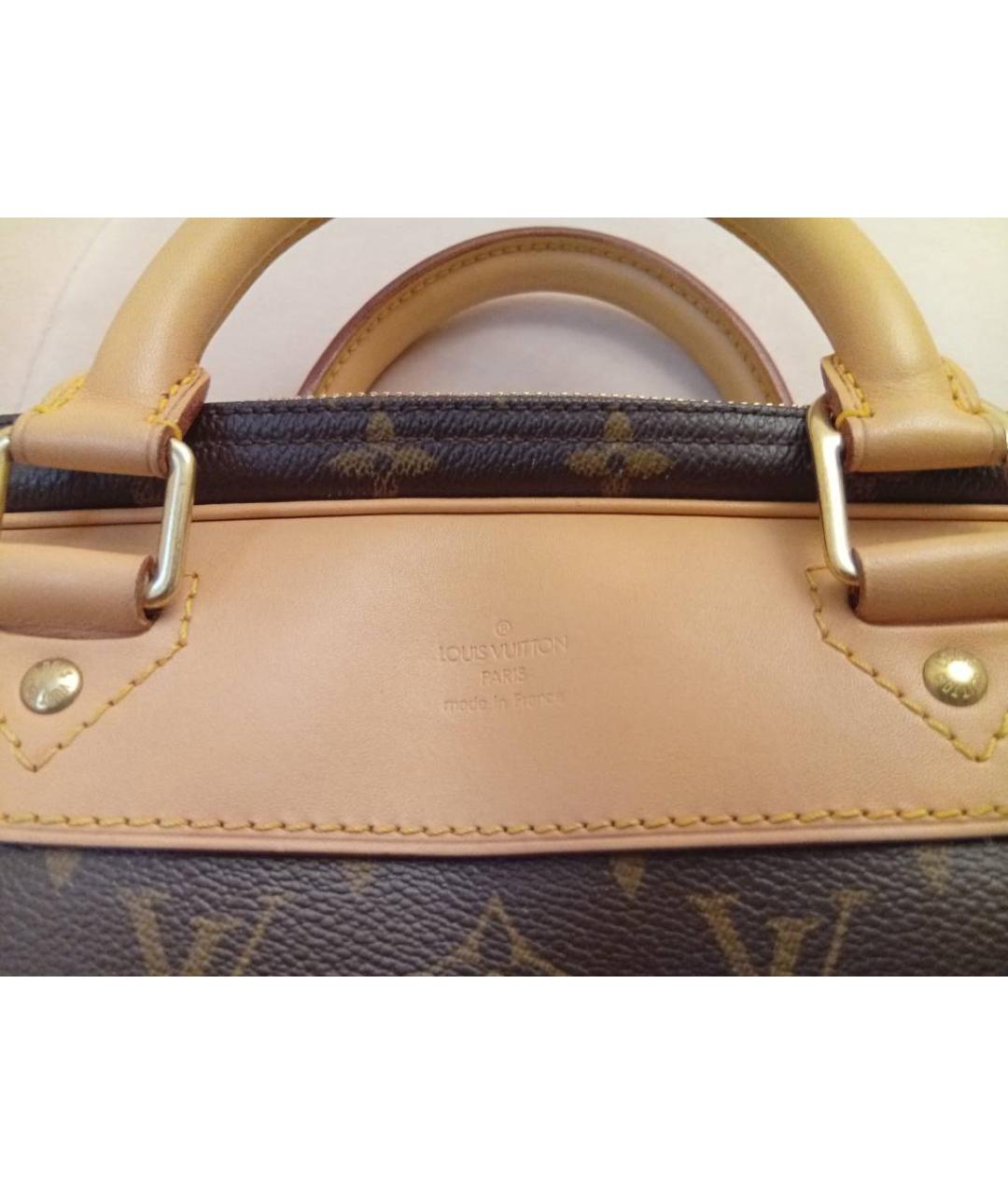 LOUIS VUITTON Коричневая кожаная дорожная/спортивная сумка, фото 7