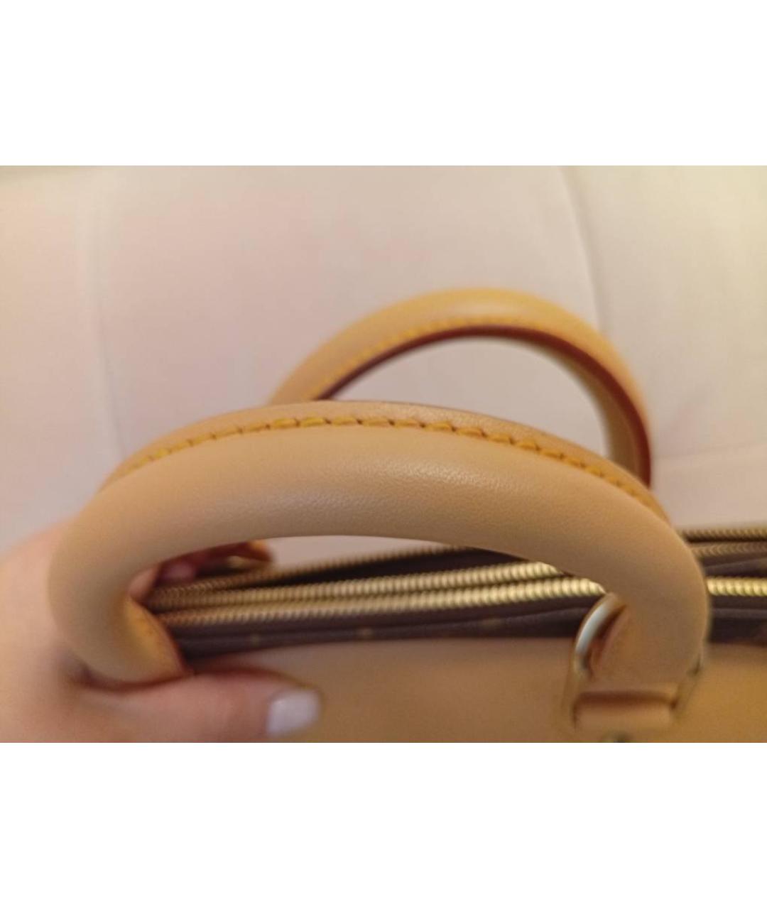 LOUIS VUITTON Коричневая кожаная дорожная/спортивная сумка, фото 8