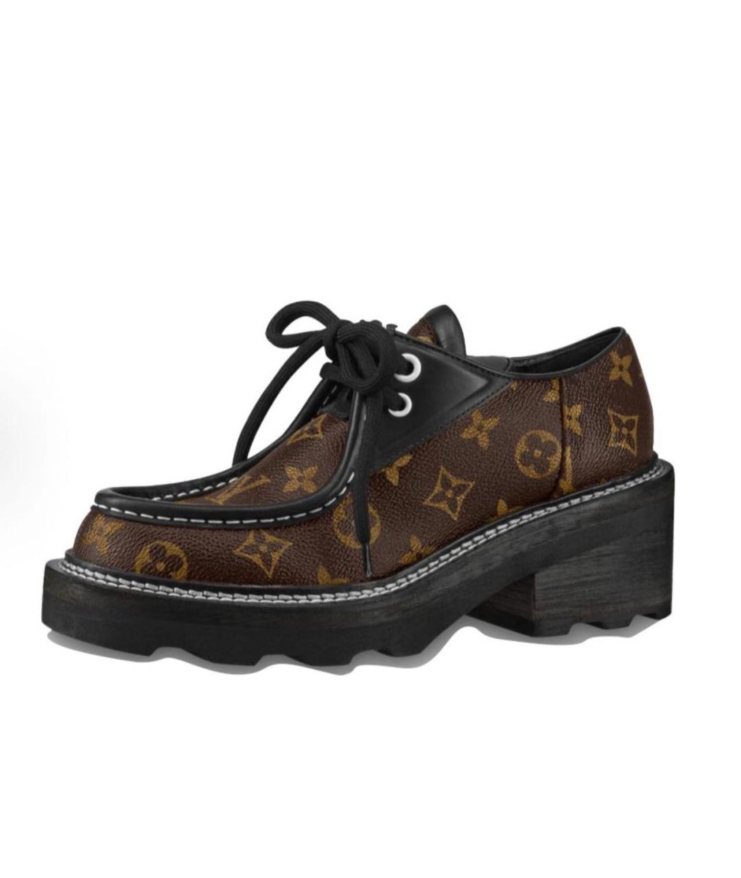 LOUIS VUITTON Коричневые кожаные брогги и оксфорды, фото 4