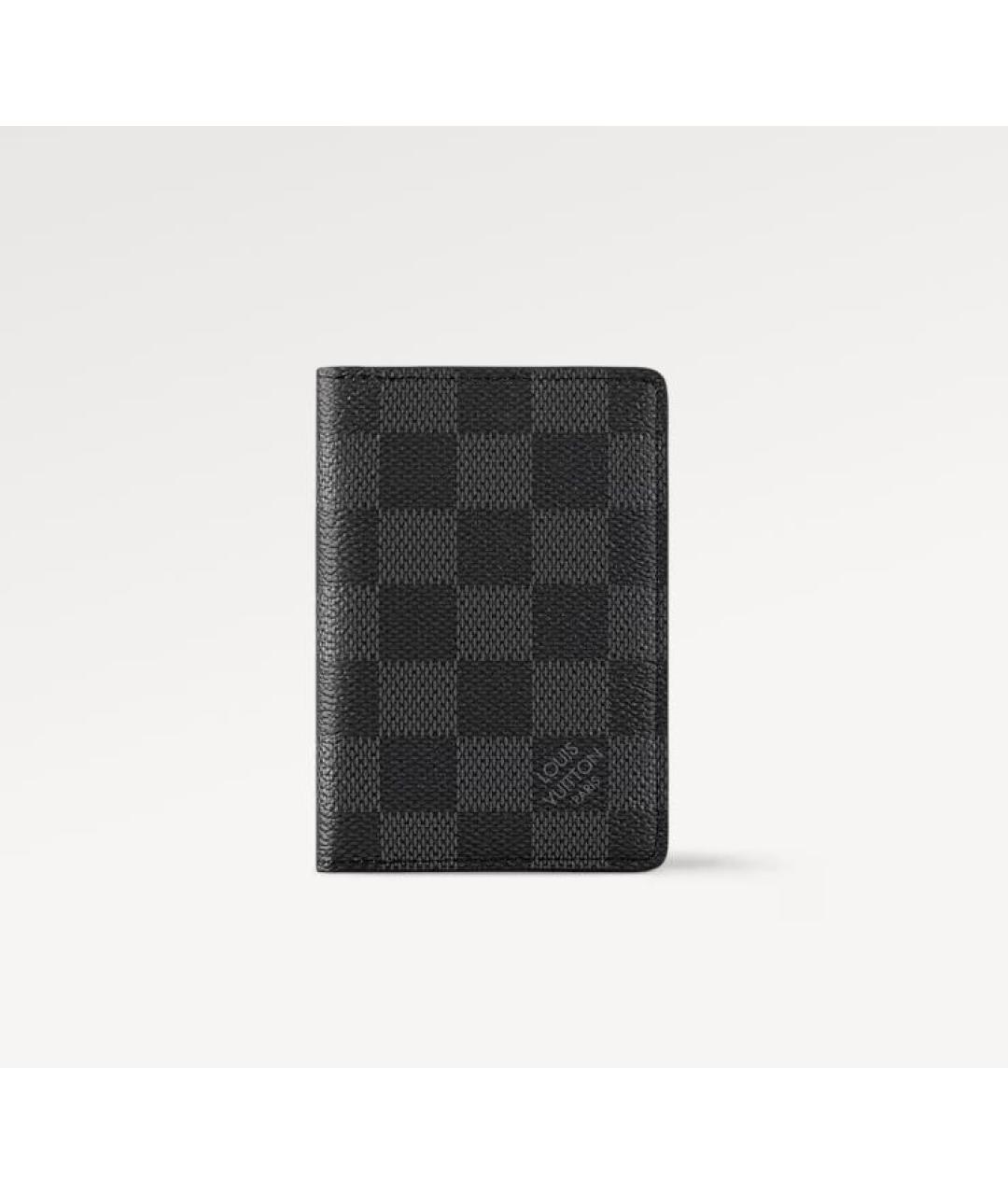 LOUIS VUITTON Антрацитовый кардхолдер, фото 4